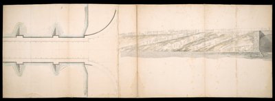 Progetti del ponte sul Tamigi a Londra, BL Maps C.49.e.76 da Charles Labelye