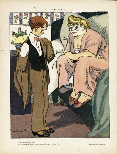 Illustrazione di Chas-Laborde in Le Lire, 30/11/12 - Disillusione - Prostituzione da Charles Laborde