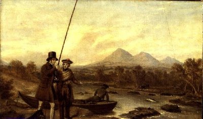 Pesca al salmone a Eildon Hill da Charles Landseer
