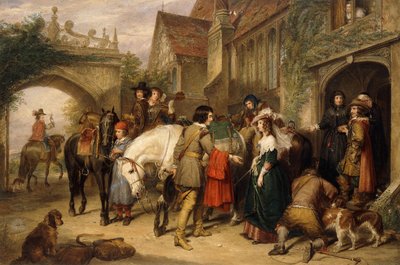 La partenza di Carlo II da Bentley nello Staffordshire, la casa del colonnello Lane da Charles Landseer