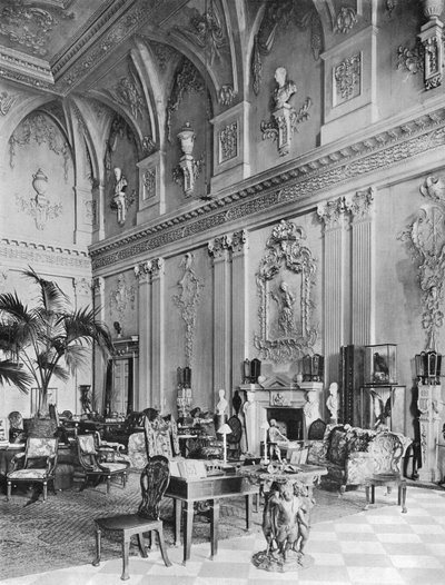 Ragley Hall: La Grande Sala, Lato Nord da Charles Latham