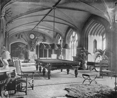 La sala da biliardo nei chiostri da Charles Latham
