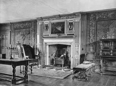 La stanza degli arazzi a Rothamsted da Charles Latham