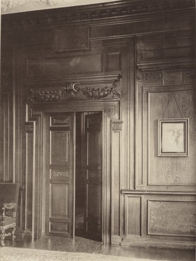 Thorpe Hall, Grantham, Porta e Pannelli nella Sala da Pranzo da Charles Latham