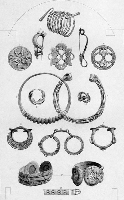 Reliquie Celtiche. Ornamenti Personali in Oro e Bronzo, 1886 da Charles Lawrie