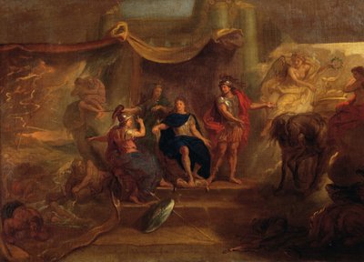 Decisione di fare guerra agli olandesi (affresco dalla Galleria degli Specchi a Versailles) da Charles Le Brun