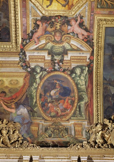 Sconfitta dei Turchi in Ungheria da parte delle truppe del re nel 1664, dipinto sul soffitto della Galerie des Glaces da Charles Le Brun