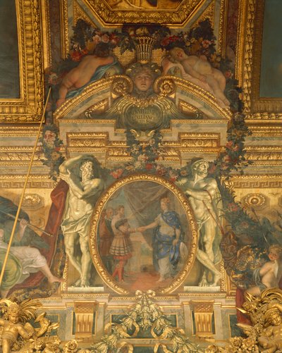 Decorazioni di Charles Le Brun (dettaglio), Sala degli Specchi, Palazzo di Versailles da Charles Le Brun