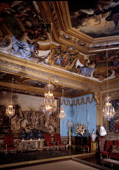 Il salone delle muse, castello di Vaux-Le-Vicomte da Charles Le Brun