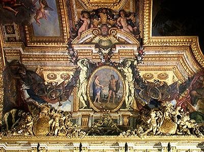 Incontro dei due mari, dipinto sul soffitto della Galerie des Glaces da Charles Le Brun