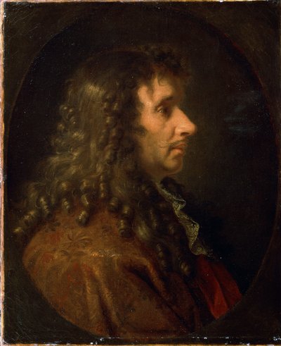 Molière (Ritratto di profilo di Jean-Baptiste Poquelin (1622-1673). Dipinto, circa 1660. da Charles Le Brun