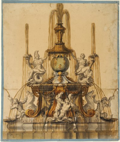 Vorschlag für einen Brunnen in Versailles da Charles Le Brun