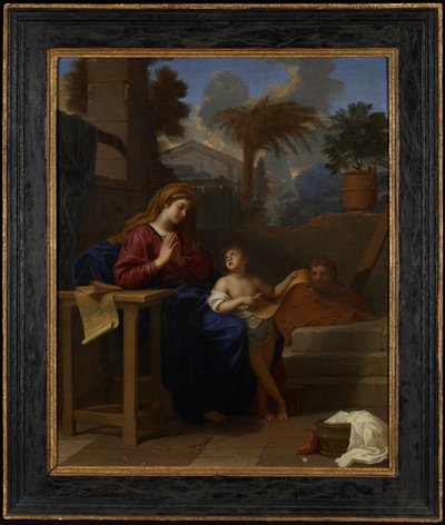 La Sacra Famiglia in Egitto, c.1660 da Charles Le Brun