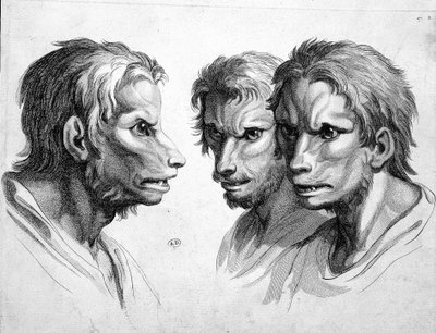 Tre volti di lupo mannaro - di Le Brun da Charles Le Brun