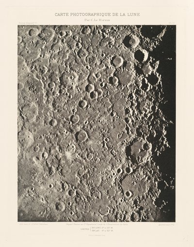 Carta fotografica della Luna, lastra III, 27 aprile da Charles le Morvan