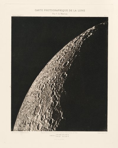 Carte photographique de la lune, planche VI (Carta fotografica della Luna, lastra VI),22 febbraio da Charles le Morvan