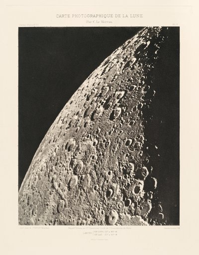 Carta fotografica della Luna, lastra V, 18 aprile da Charles le Morvan