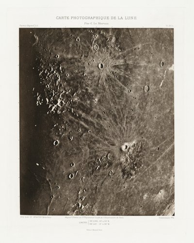 Carte photographique de la lune, planche XIV.A (Carta fotografica della Luna, lastra XIV.A),27 agosto da Charles le Morvan