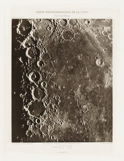 Carte photographique de la lune, planche XIX.A (Carta fotografica della Luna, lastra XIX.A),26 dicembre da Charles le Morvan