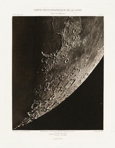 Carte photographique de la lune, planche XVII.A (Carta fotografica della Luna, lastra XVII.A),27 agosto da Charles le Morvan