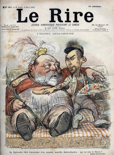 Alleanza Anglo-Giapponese (1902) - Caricatura di Re Edoardo VII da Charles Leandre