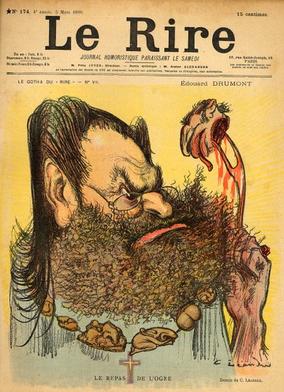 Caricatura di Edouard Drumont, dalla copertina di 
