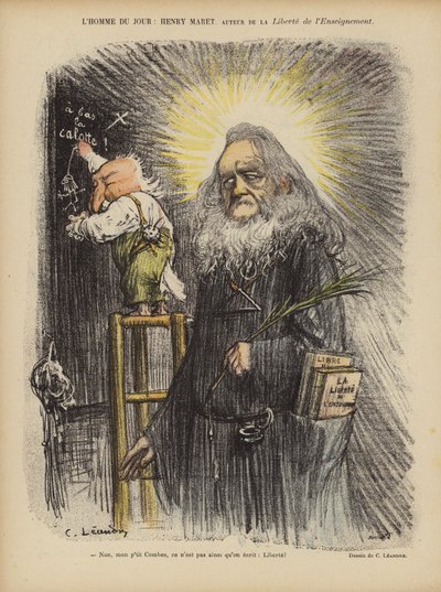 Caricatura del giornalista e politico francese Henry Maret e del Primo Ministro Emile Combes da Charles Leandre