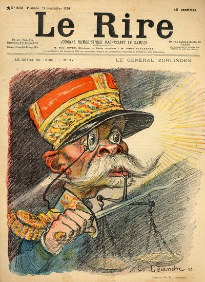 Caricatura del Generale Zurlinden, dalla copertina di 