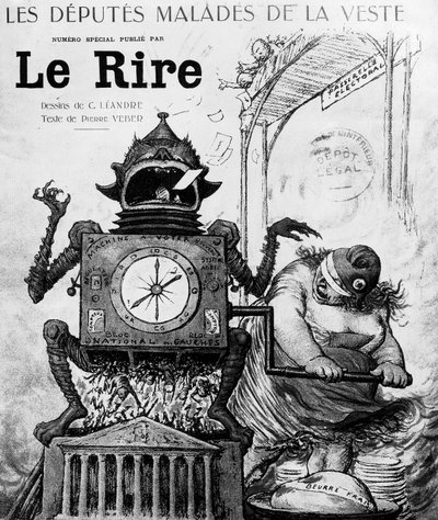 Vignetta di Charles Leandre sulle elezioni generali del 1924, pubblicata sul giornale Le Rire il 19 gennaio da Charles Leandre