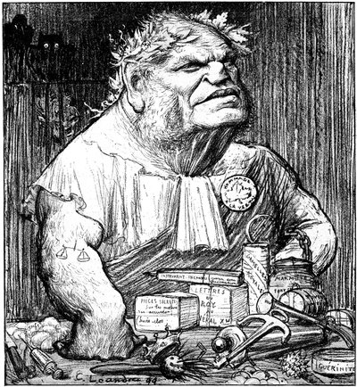 Caricatura di René Bérenger (1830-1915) nel giornale satirico 