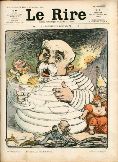 Copertina di "The Laughter", numero 198, Satirico a Colori da Charles Leandre