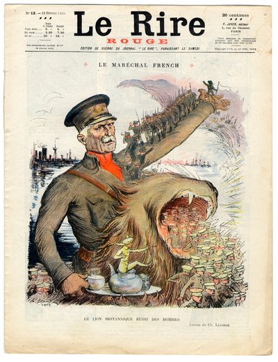 Copertina di "The Red Laughter", satirico a colori da Charles Leandre