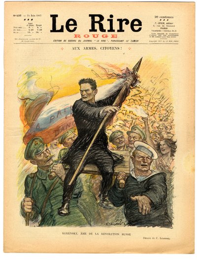 Copertina di "The Red Laughter", satirico a colori da Charles Leandre