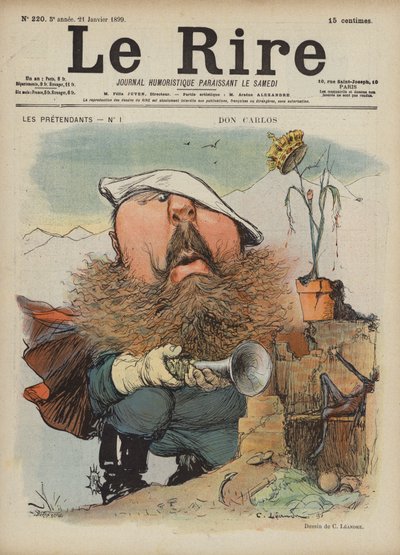 Don Carlos, illustrazione per Le Rire da Charles Leandre
