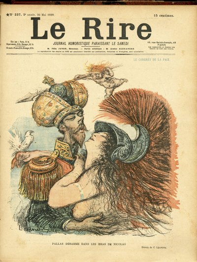 Illustrazione di Charles Leandre (1862-1934) per la Copertina di Le Rire da Charles Leandre