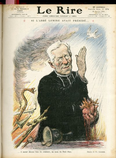 Illustrazione di Charles Leandre (1862-1934) per la copertina di Le Rire, 31/01/14 - Se l