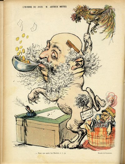 Illustrazione di Charles Leandre in Le Rire, 09/04/04 - Antisemitismo, Argento - Meyer Arthur da Charles Leandre