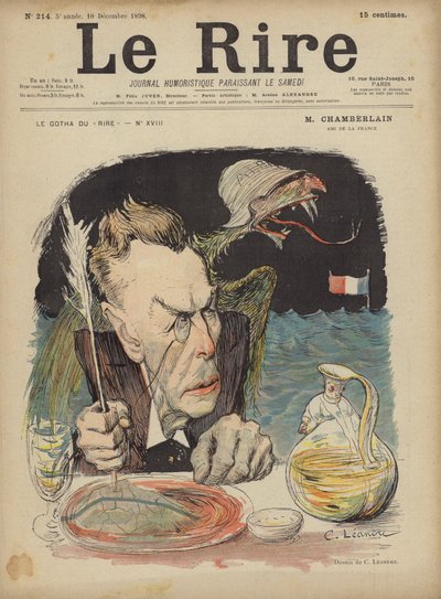 Joseph Chamberlain, illustrazione per Le Rire da Charles Leandre
