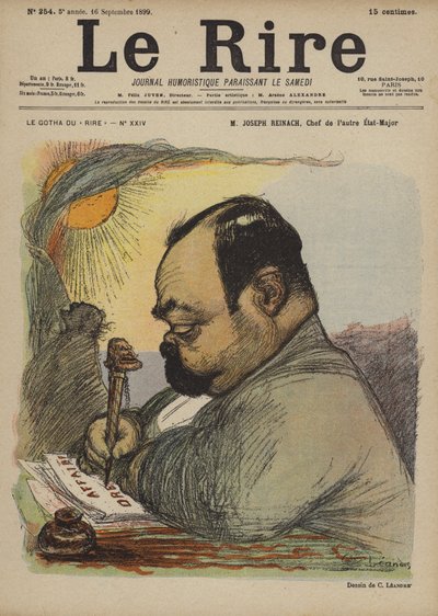 Joseph Reinach, Illustrazione per Le Rire da Charles Leandre