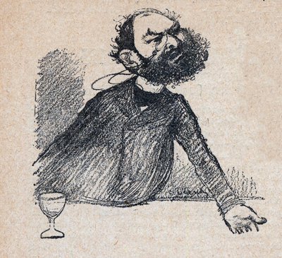 Léon Bourgeois (1851-1925) statista francese - incisione in "Our Dear Sovereign" di Paul Bosq - illustrazione di Charles Léandre (1862-1934) 1898 da Charles Leandre