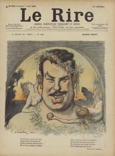 Maurice Donnay, Illustrazione per Le Rire da Charles Leandre