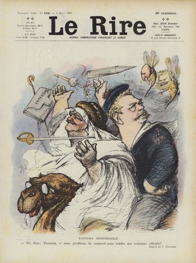 Fantasia ministeriale. Illustrazione per Le Rire da Charles Leandre