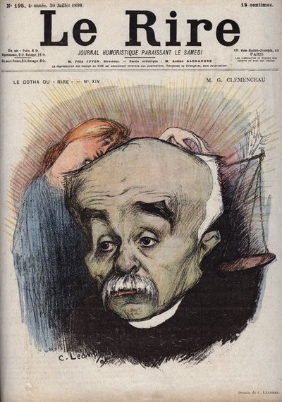 Ritratto di Georges Clemenceau (1841-1929) - la bilancia si riferisce al giornale 