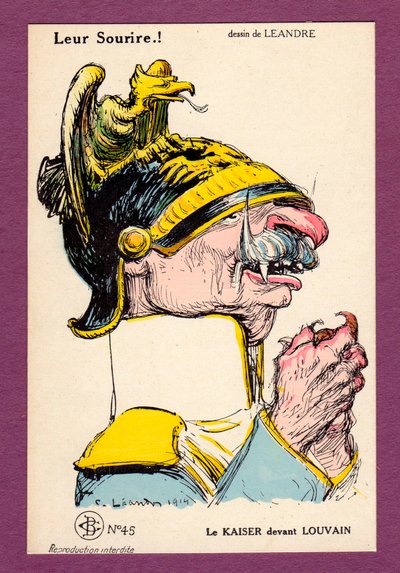 Cartolina, Satirico a colori da Charles Leandre