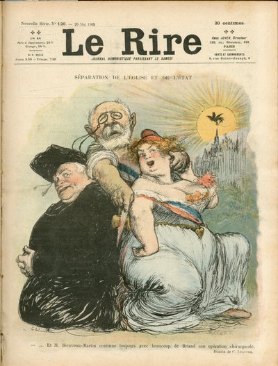 Separazione tra Chiesa e Stato - copertina di Le Rire da Charles Leandre