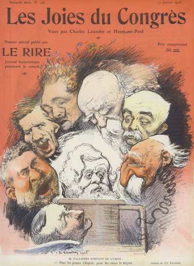 Le gioie del congresso. Illustrazione per Le Rire da Charles Leandre