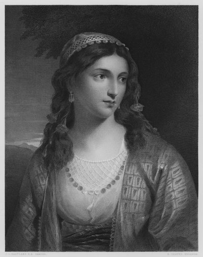 Una ragazza greca, dal quadro nella Galleria Vernon (incisione) da Charles Lock (after) Eastlake