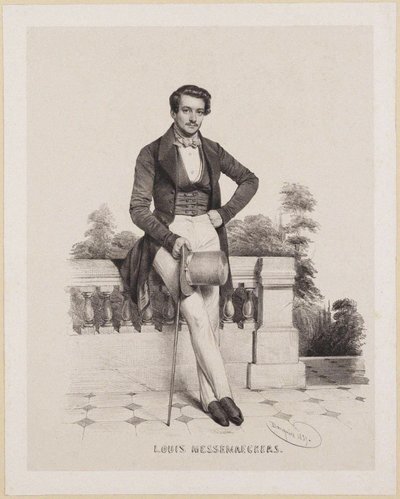 Ritratto del compositore Louis Messemaeckers 1809-1889, 1837 da Charles Louis Baugniet