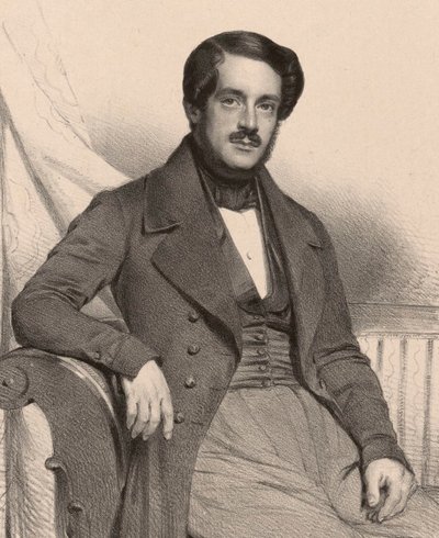 Ritratto del compositore Francesco Masini da Charles Louis Baugniet
