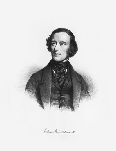 Ritratto del compositore William Sterndale Bennett 1816-1875 da Charles Louis Baugniet